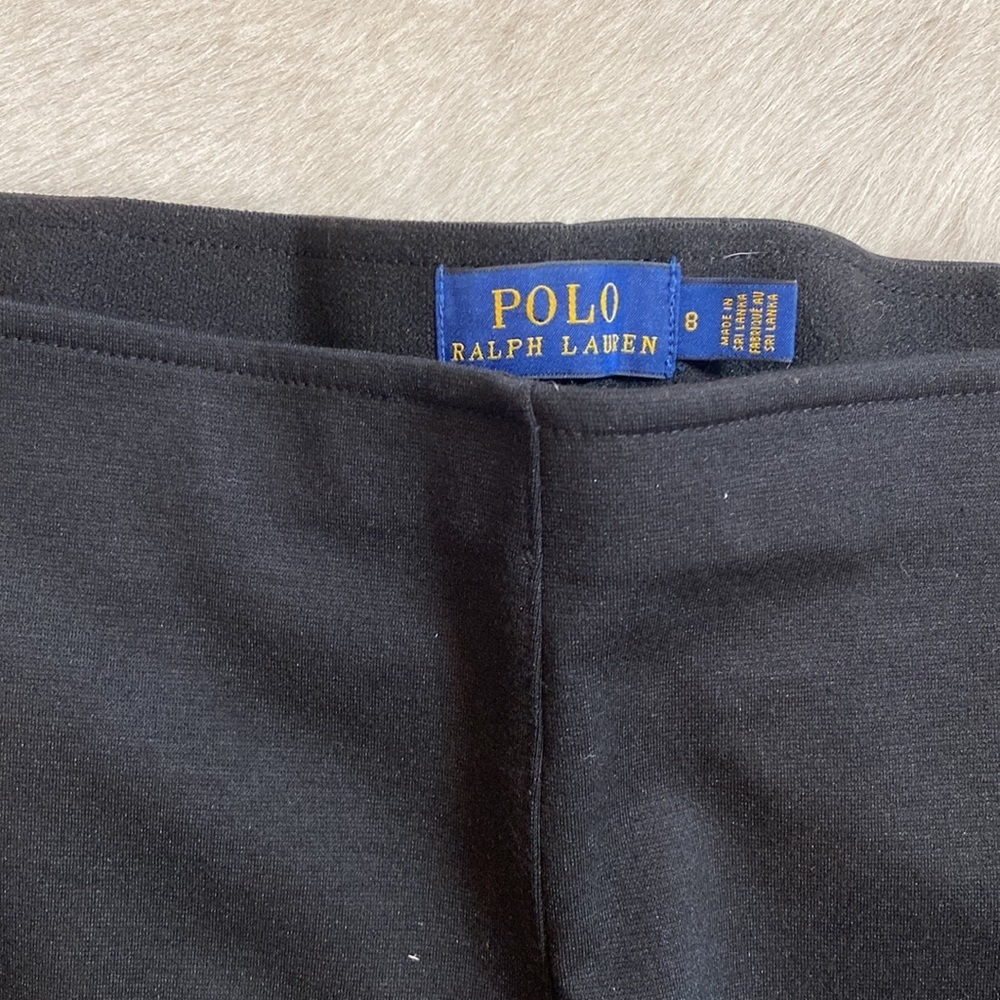 black Polo Ralph Lauren tuxedo-style leggings/dress pants - Picture 3 of 6